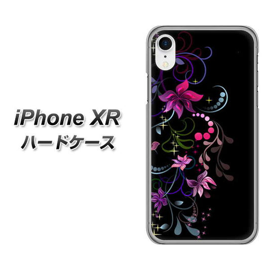 iPhone XR 高画質仕上げ 背面印刷 ハードケース【263 闇に浮かぶ華】