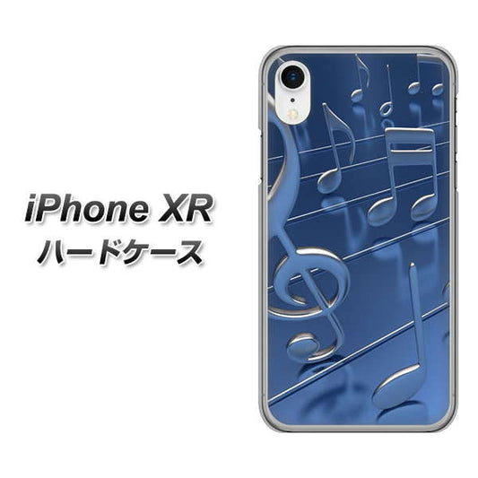 iPhone XR 高画質仕上げ 背面印刷 ハードケース【286 3D 音符】