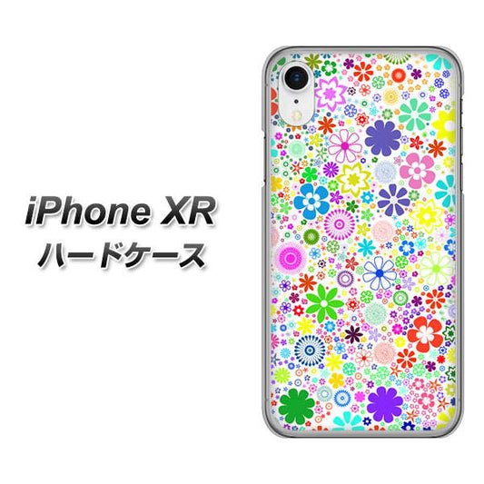 iPhone XR 高画質仕上げ 背面印刷 ハードケース【308 フラワーミックス】