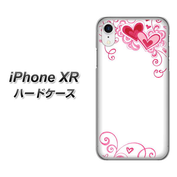 iPhone XR 高画質仕上げ 背面印刷 ハードケース【365 ハートフレーム】