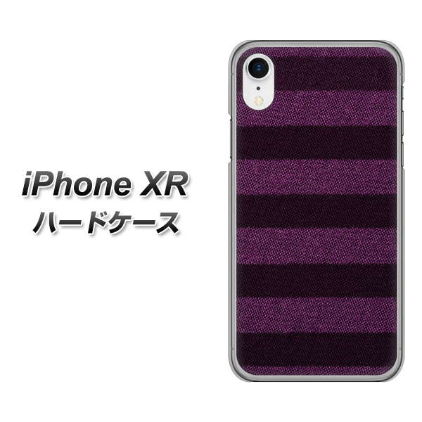 iPhone XR 高画質仕上げ 背面印刷 ハードケース【533 極太ボーダーPR&NV】