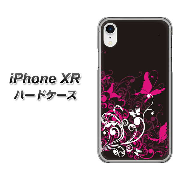 iPhone XR 高画質仕上げ 背面印刷 ハードケース【585 闇に舞う蝶】