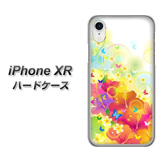 iPhone XR 高画質仕上げ 背面印刷 ハードケース【647 ハイビスカスと蝶】