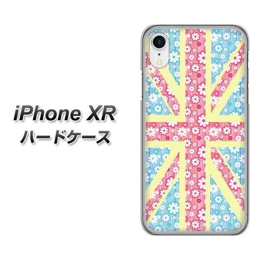 iPhone XR 高画質仕上げ 背面印刷 ハードケース【EK895 ユニオンジャックパステルフラワー】