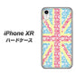 iPhone XR 高画質仕上げ 背面印刷 ハードケース【EK895 ユニオンジャックパステルフラワー】