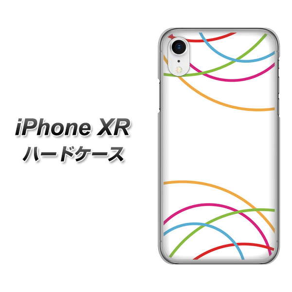 iPhone XR 高画質仕上げ 背面印刷 ハードケース【IB912  重なり合う曲線】