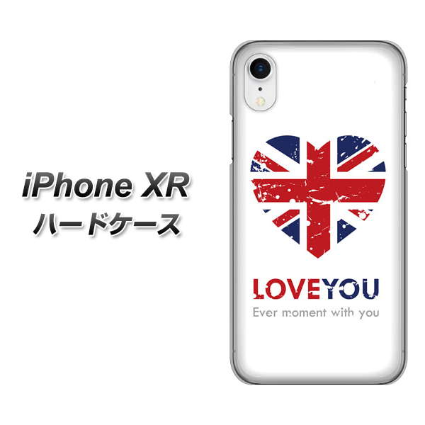 iPhone XR 高画質仕上げ 背面印刷 ハードケース【SC803 ユニオンジャック ハートビンテージ】