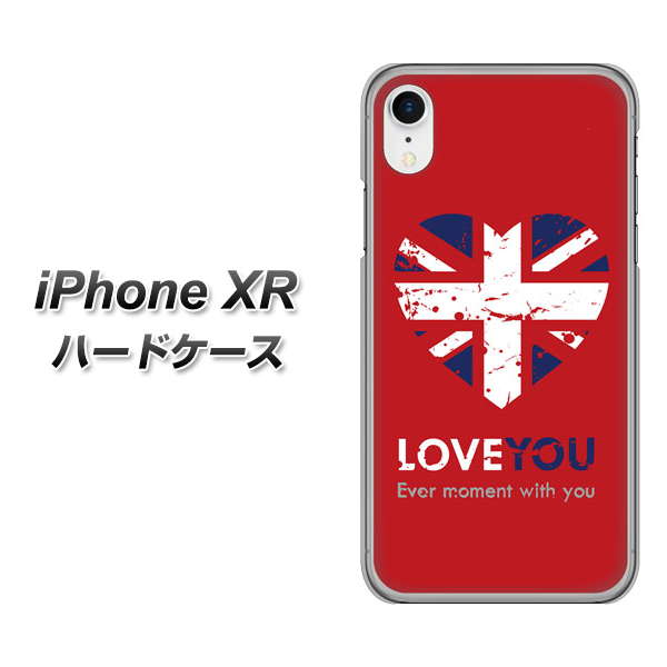 iPhone XR 高画質仕上げ 背面印刷 ハードケース【SC804 ユニオンジャック ハートビンテージレッド】