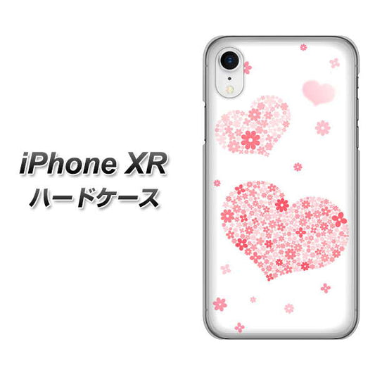 iPhone XR 高画質仕上げ 背面印刷 ハードケース【SC824 ピンクのハート】