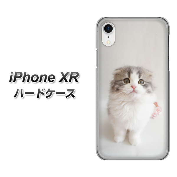 iPhone XR 高画質仕上げ 背面印刷 ハードケース【VA803 まっていますネコ】