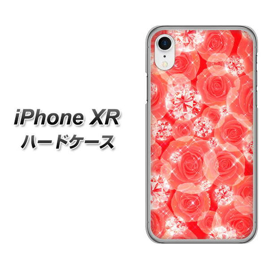 iPhone XR 高画質仕上げ 背面印刷 ハードケース【VA816 ダイヤモンドとバラ】