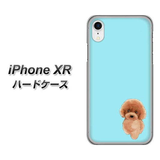 iPhone XR 高画質仕上げ 背面印刷 ハードケース【YJ050 トイプードルレッド（ブルー）】