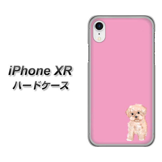 iPhone XR 高画質仕上げ 背面印刷 ハードケース【YJ061 トイプードルアプリコット（ピンク）】