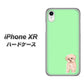 iPhone XR 高画質仕上げ 背面印刷 ハードケース【YJ063 トイプードルアプリコット（グリーン）】