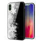 iPhone XS 強化ガラス＆TPUスマホケース ガラプリ【603 白銀と闇】