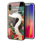 iPhone XS 強化ガラス＆TPUスマホケース ガラプリ【635 白龍】