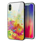 iPhone XS 強化ガラス＆TPUスマホケース ガラプリ【647 ハイビスカスと蝶】
