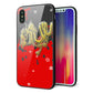 iPhone XS 強化ガラス＆TPUスマホケース ガラプリ【YC901 和竜02】
