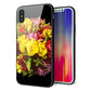 iPhone XS 強化ガラス＆TPUスマホケース ガラプリ【YI883 フラワー４】