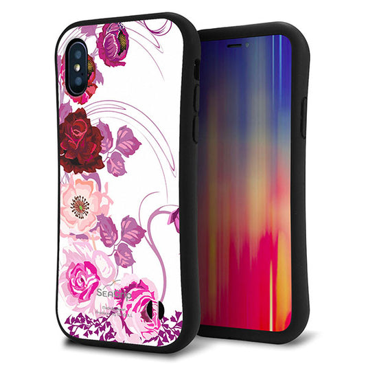 iPhone XS スマホケース 「SEA Grip」 グリップケース Sライン 【116 6月のバラ】 UV印刷