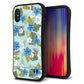 iPhone XS スマホケース 「SEA Grip」 グリップケース Sライン 【SC883 ハワイアンアロハレトロ ブルー】 UV印刷