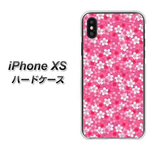 iPhone XS 高画質仕上げ 背面印刷 ハードケース【065 さくら】