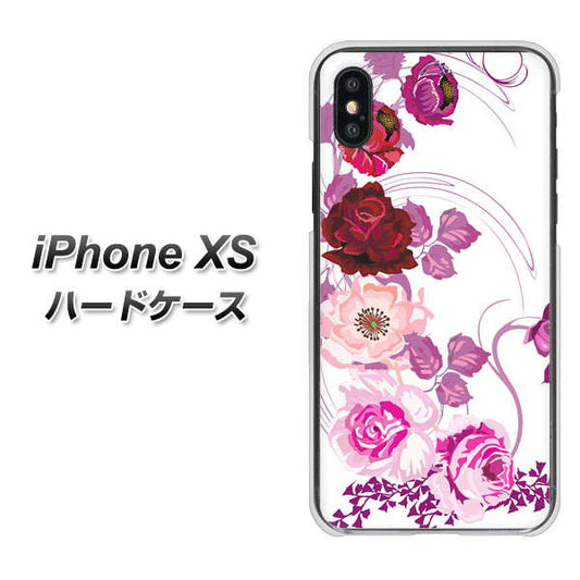 iPhone XS 高画質仕上げ 背面印刷 ハードケース【116 ６月のバラ】