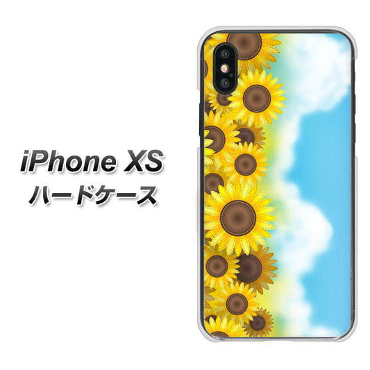 iPhone XS 高画質仕上げ 背面印刷 ハードケース【148 ひまわり畑】