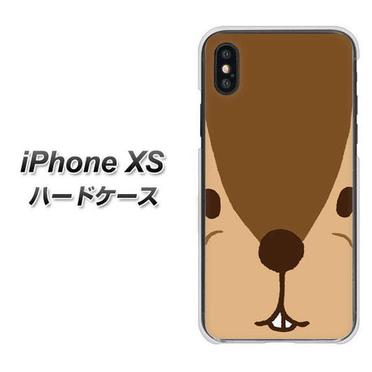 iPhone XS 高画質仕上げ 背面印刷 ハードケース【349 りす】