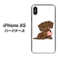 iPhone XS 高画質仕上げ 背面印刷 ハードケース【394 I love ダックス】