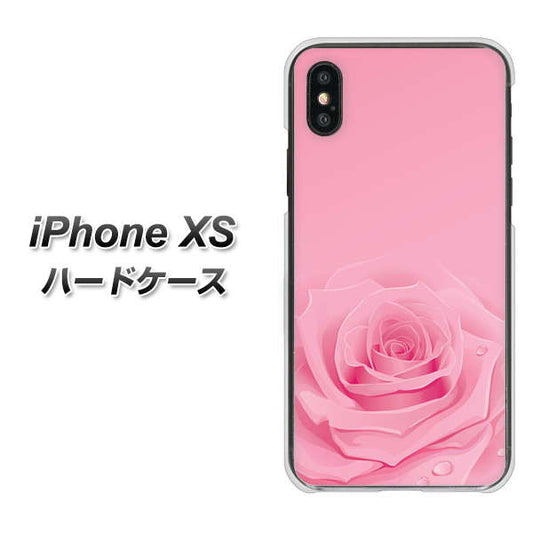 iPhone XS 高画質仕上げ 背面印刷 ハードケース【401 ピンクのバラ】