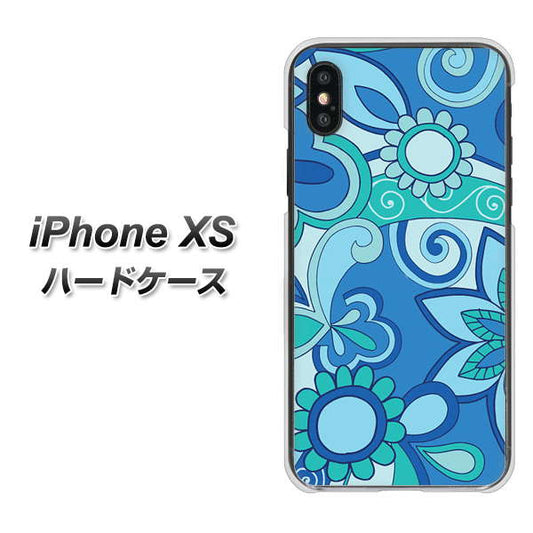 iPhone XS 高画質仕上げ 背面印刷 ハードケース【409 ブルーミックス】