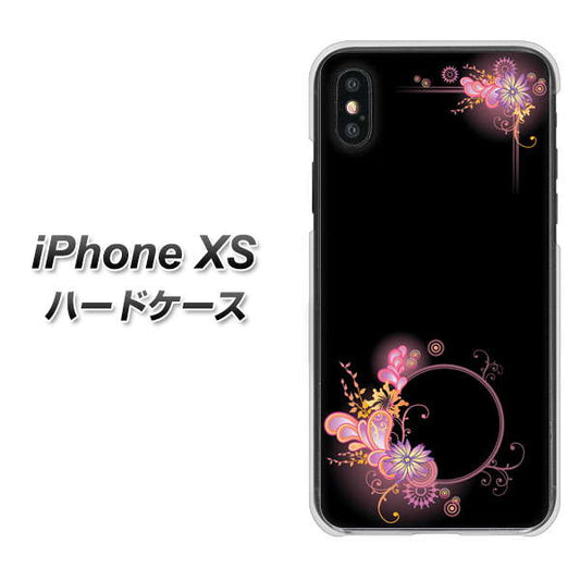 iPhone XS 高画質仕上げ 背面印刷 ハードケース【437 華のフレーム】