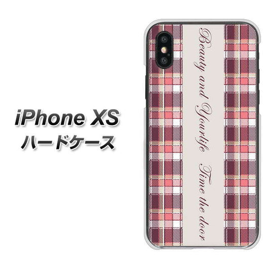 iPhone XS 高画質仕上げ 背面印刷 ハードケース【518 チェック柄besuty】