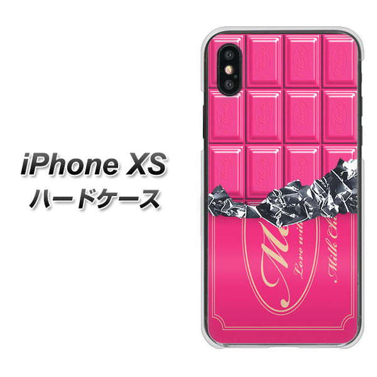 iPhone XS 高画質仕上げ 背面印刷 ハードケース【555 板チョコ－ストロベリー】