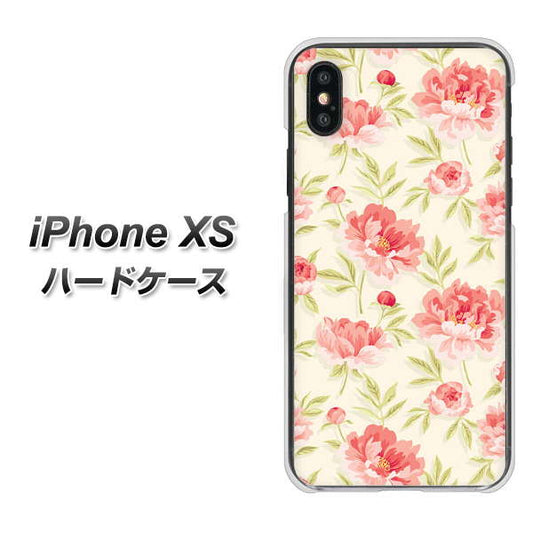 iPhone XS 高画質仕上げ 背面印刷 ハードケース【594 北欧の小花】
