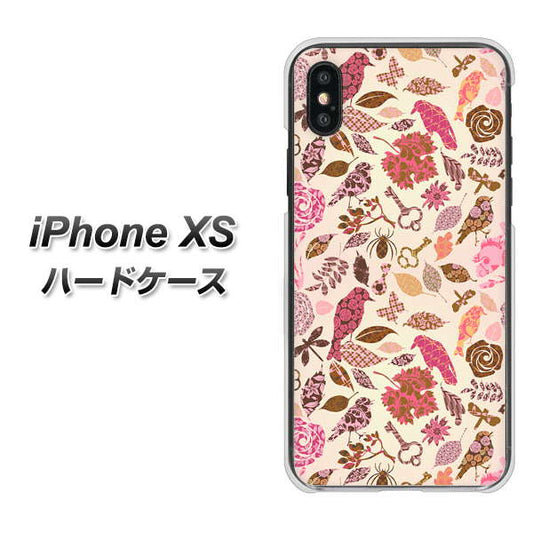 iPhone XS 高画質仕上げ 背面印刷 ハードケース【640 おしゃれな小鳥】