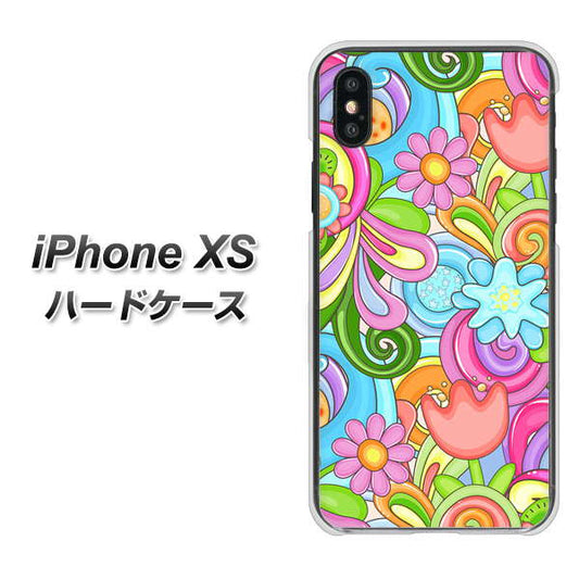 iPhone XS 高画質仕上げ 背面印刷 ハードケース【713 ミラクルフラワー】