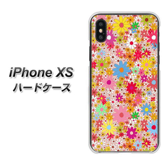 iPhone XS 高画質仕上げ 背面印刷 ハードケース【746 花畑A】