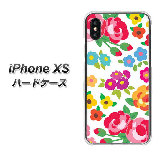 iPhone XS 高画質仕上げ 背面印刷 ハードケース【776 5月のフラワーガーデン】