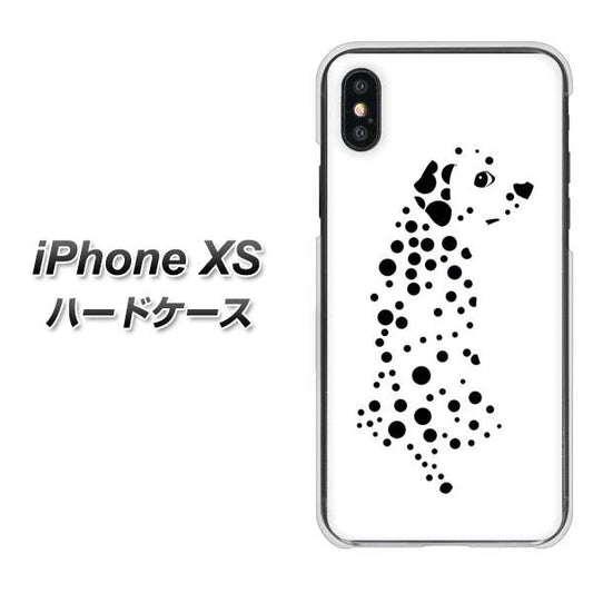iPhone XS 高画質仕上げ 背面印刷 ハードケース【1038 振り向くダルメシアン（WH）】