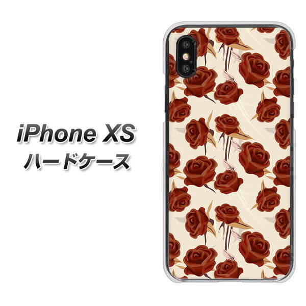 iPhone XS 高画質仕上げ 背面印刷 ハードケース【1157 クラシックローズ】