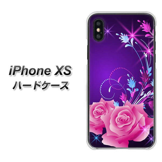 iPhone XS 高画質仕上げ 背面印刷 ハードケース【1177 紫色の夜】