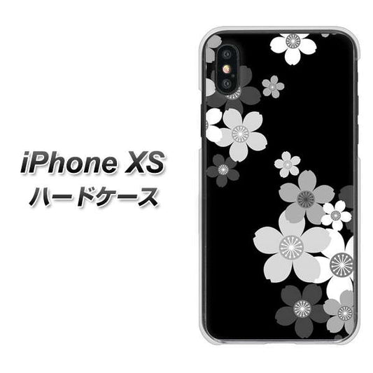 iPhone XS 高画質仕上げ 背面印刷 ハードケース【1334 桜のフレーム】