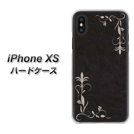 iPhone XS 高画質仕上げ 背面印刷 ハードケース【EK825 レザー風グラスフレーム】