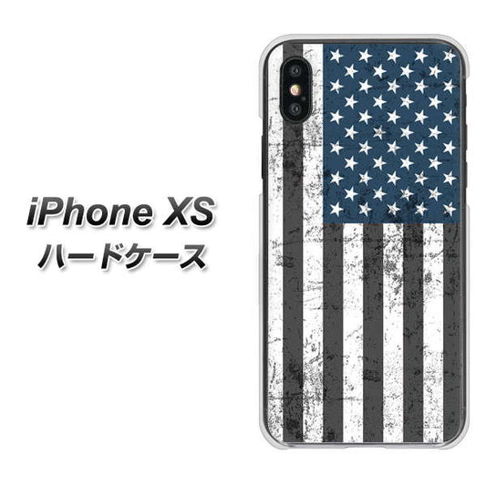 iPhone XS 高画質仕上げ 背面印刷 ハードケース【EK864 アメリカンフラッグビンテージ】