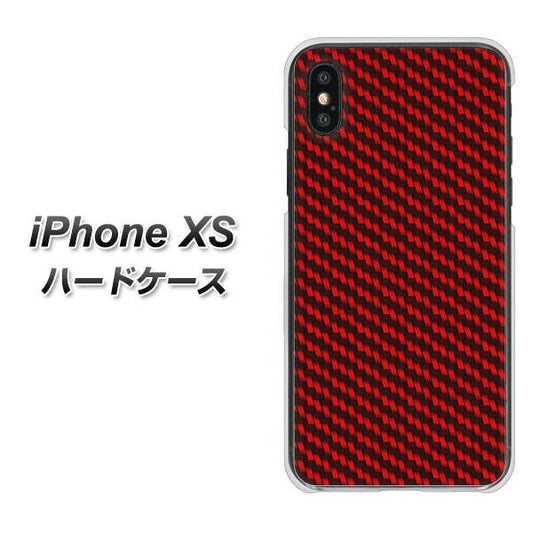 iPhone XS 高画質仕上げ 背面印刷 ハードケース【EK906 レッドカーボン】