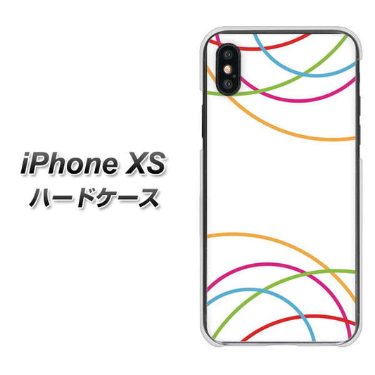 iPhone XS 高画質仕上げ 背面印刷 ハードケース【IB912  重なり合う曲線】