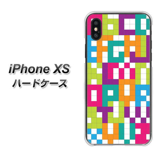 iPhone XS 高画質仕上げ 背面印刷 ハードケース【IB916  ブロックアルファベット】