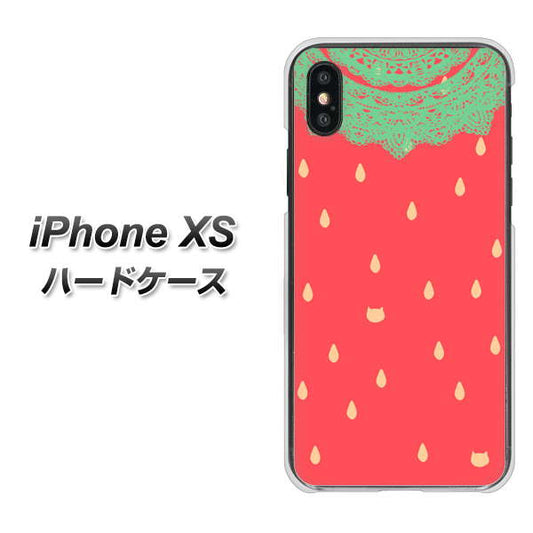iPhone XS 高画質仕上げ 背面印刷 ハードケース【MI800 strawberry ストロベリー】